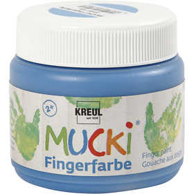 Mucki Finger Paint, blue, 150 ml/ 1 tub [HOB-34761]