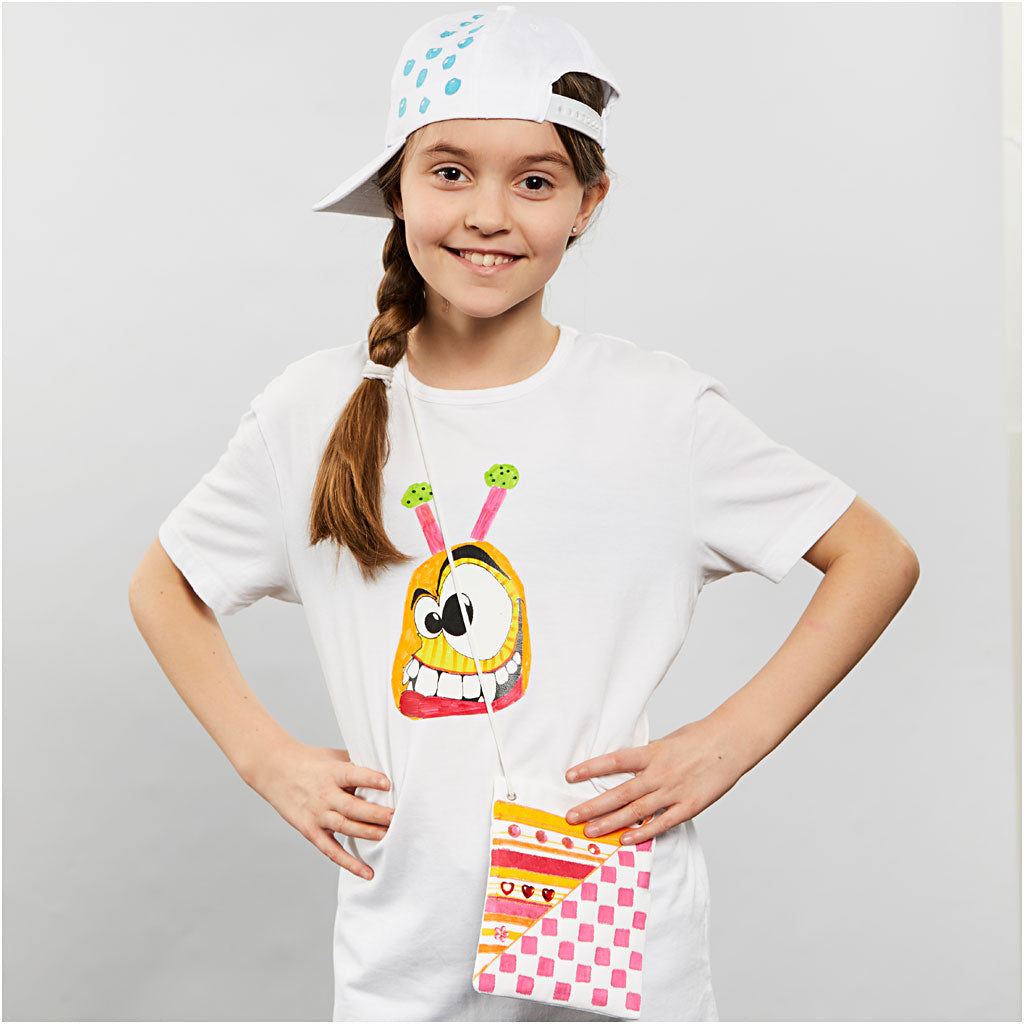 Textile Markers, line 2-4 mm, assorted colours, 18 pc/ 1 pack [HOB-34837]