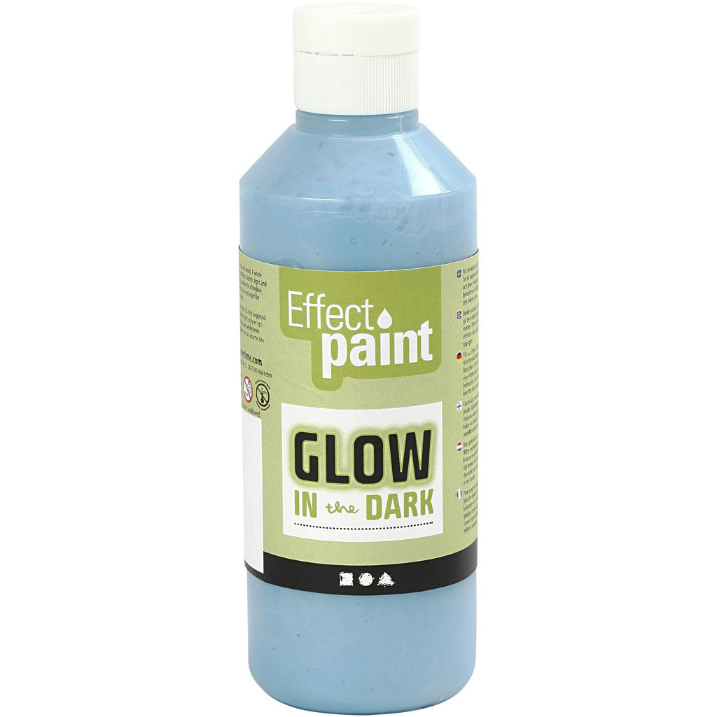 Glow in the Dark Paint, fluorescent light blue, 250 ml/ 1 bottle [HOB-34930]