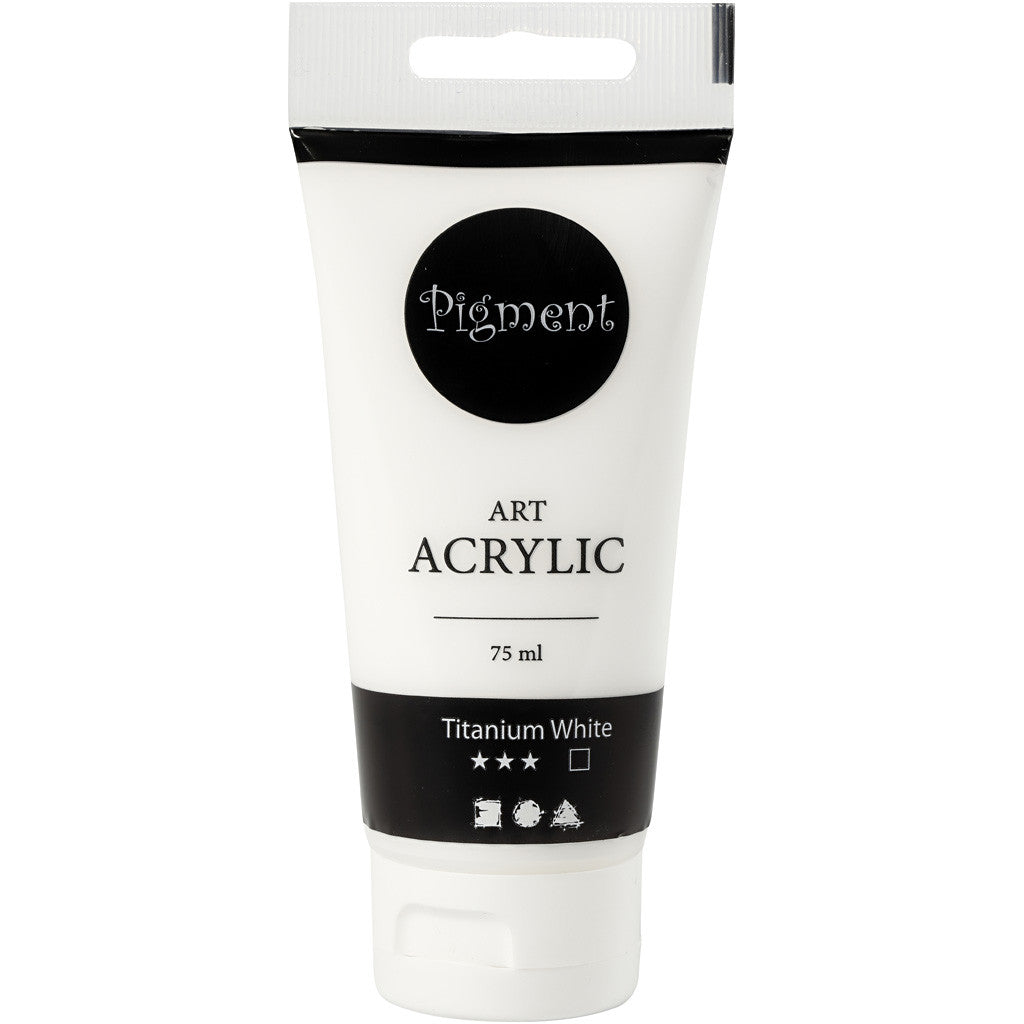 Art Acrylic, semi-glossy, opaque, white, 75 ml/ 1 bottle [HOB-35141]