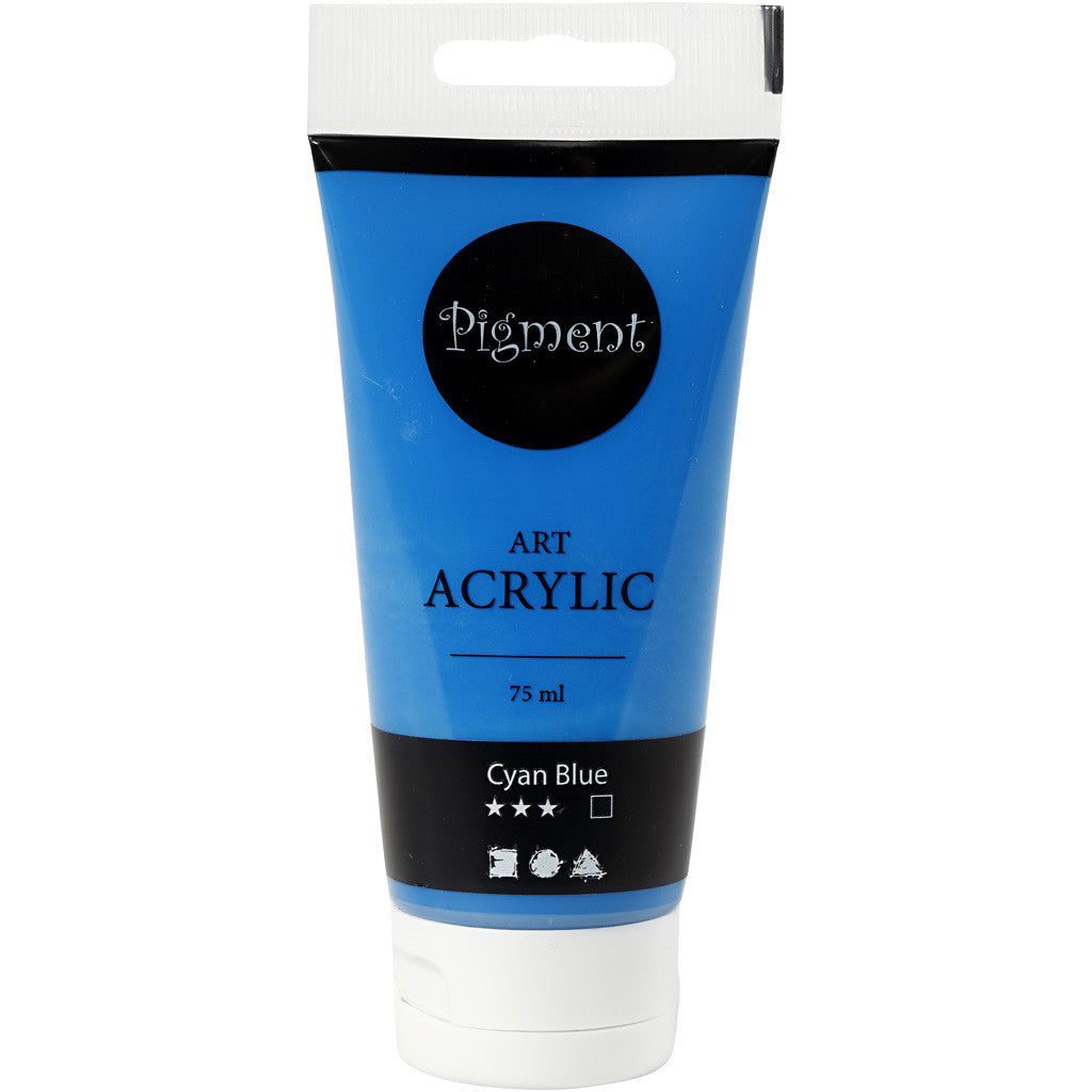Art Acrylic, semi-glossy, opaque, primary blue, 75 ml/ 1 bottle [HOB-35149]