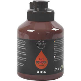 Art Acrylic, semi-glossy, opaque, burnt umber, 500 ml/ 1 bottle [HOB-35426]
