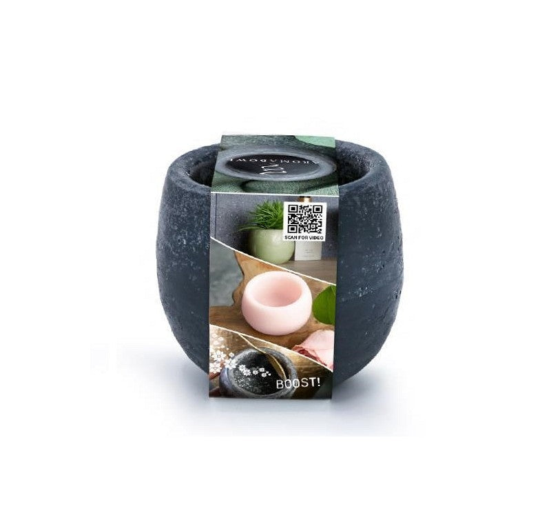 Aroma bowl Dark Grey Lavender Scent Ø9x8 cm (6 Pcs) [IFS-36213]