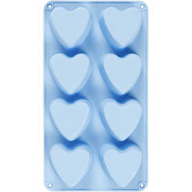 Silicone Mould, hearts, H: 3,5 cm, L: 7 cm, W: 6 cm, 100 ml, 1 pc [HOB-37134]