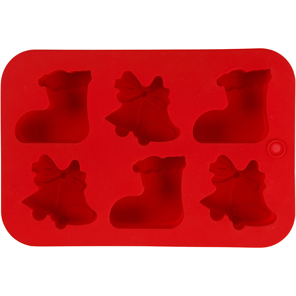 Silicone Mould, flowers, H: 2,6 cm, L: 6 cm, W: 7,5 cm, 75 ml, 1 pc [HOB-37135]