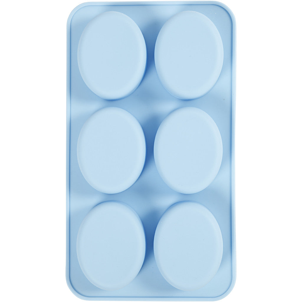 Silicone Mould, H: 2,4 cm, L: 7,7 cm, W: 6 cm, 6x100 ml, 1 pc [HOB-371810]