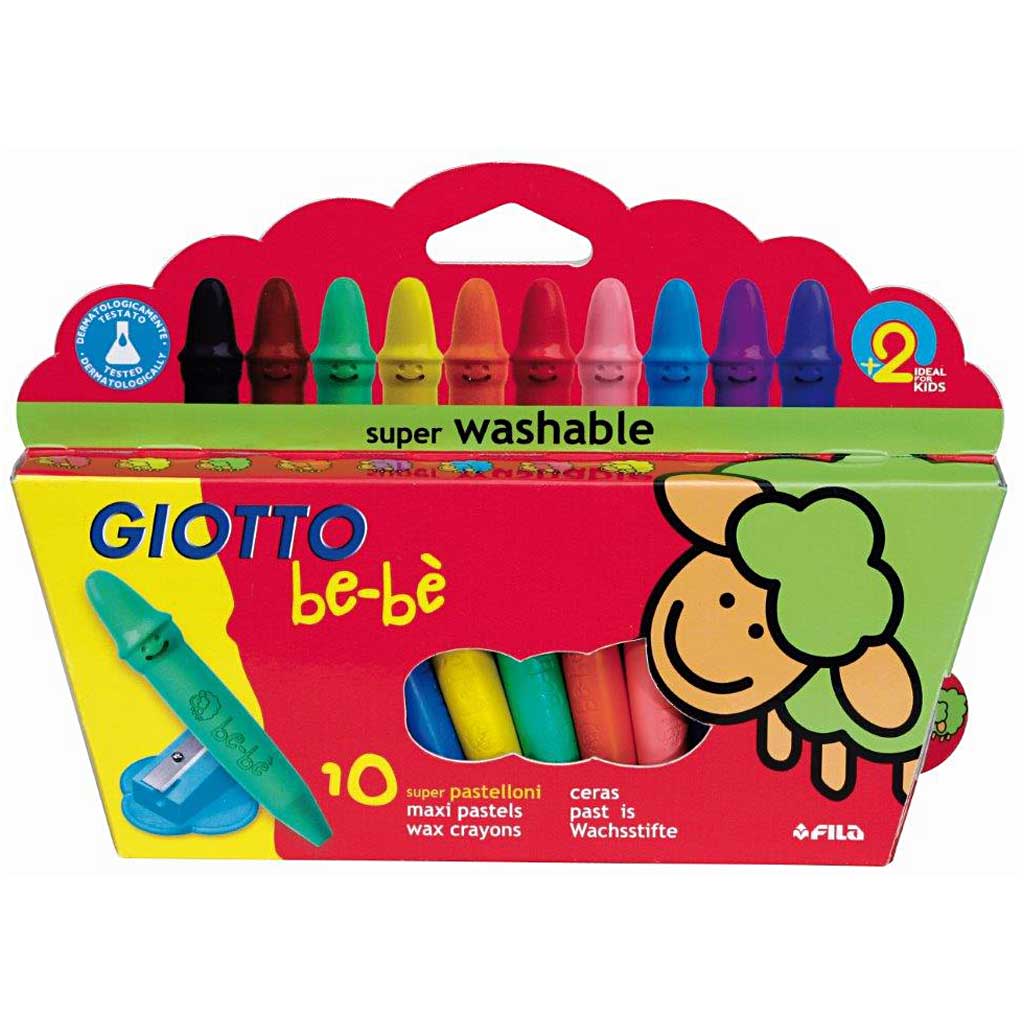 Wax Crayons, L: 7 cm, dia. 11 mm, 10 pc/ 1 pack [HOB-37297]