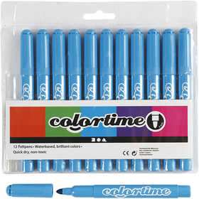 Colortime Markers, line 5 mm, light blue, 12 pc/ 1 pack [HOB-37334]