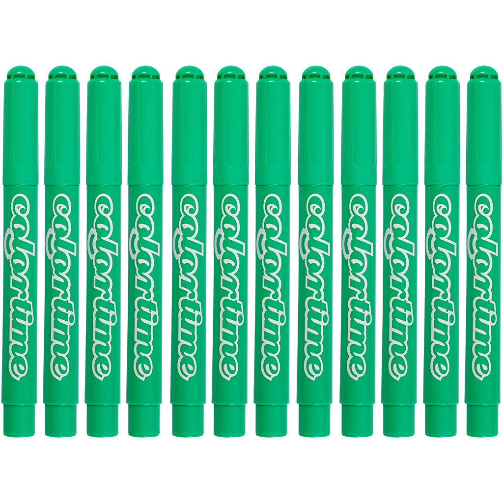 Colortime Markers, line 5 mm, light green, 12 pc/ 1 pack [HOB-37336]