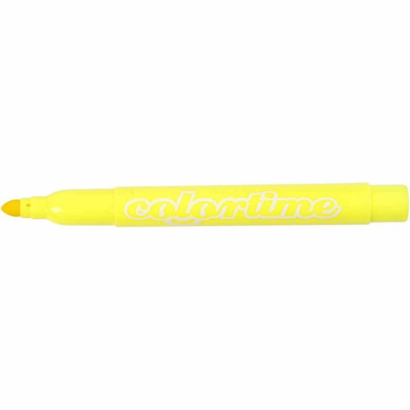 Colortime Markers, line 5 mm, lemon yellow, 12pc/ 1 pack [HOB-37337]