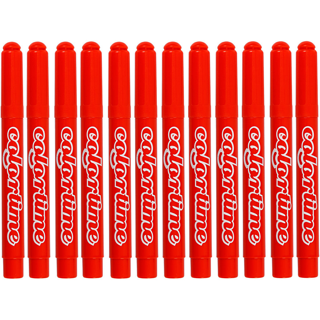 Colortime Markers, line 5 mm, dark orange, 12 pc/ 1 pack [HOB-37351]