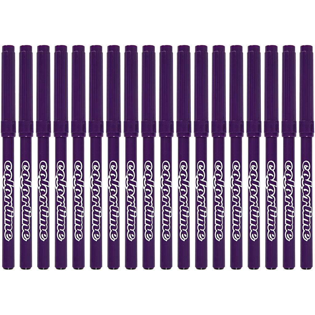 Colortime Markers, line 2 mm, purple, 18 pc/ 1 pack [HOB-373532]