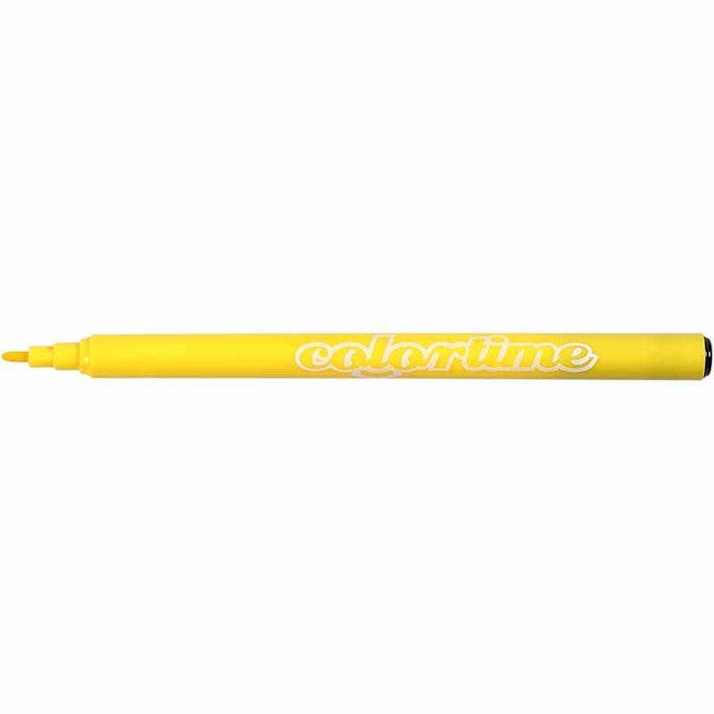 Colortime Markers, line 2 mm, lemon yellow, 18 pc/ 1 pack [HOB-373537]