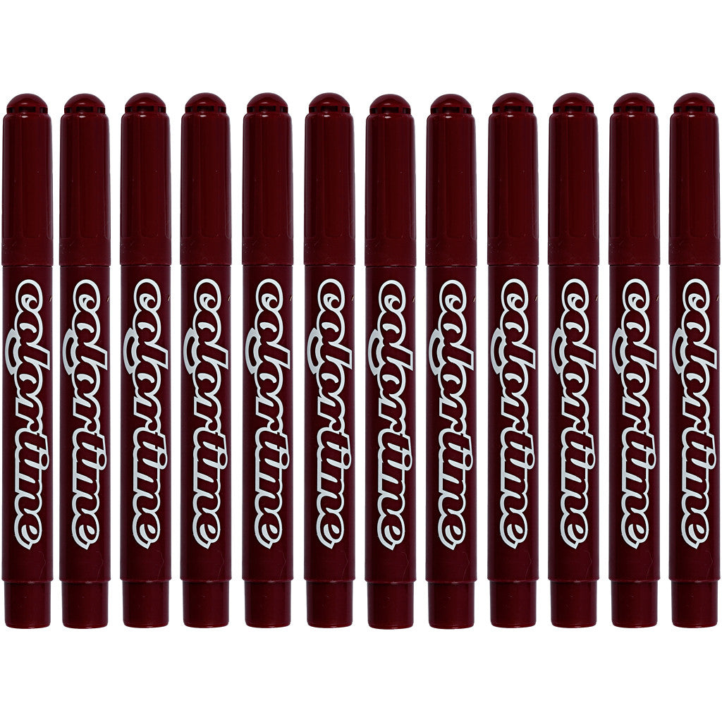 Colortime Markers, line 5 mm, claret, 12 pc/ 1 pack [HOB-37353]