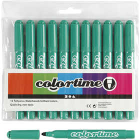 Colortime Markers, line 5 mm, clear green, 12 pc/ 1 pack [HOB-37357]