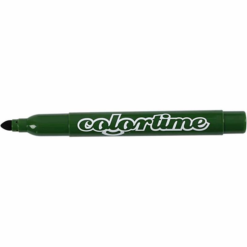 Colortime Markers, line 5 mm, fir green, 12 pc/ 1 pack [HOB-37359]
