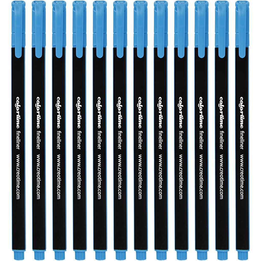 Colortime Fineliner Markers, line 0,6-0,7 mm, light blue, 12 pc/ 1 pack [HOB-373635]