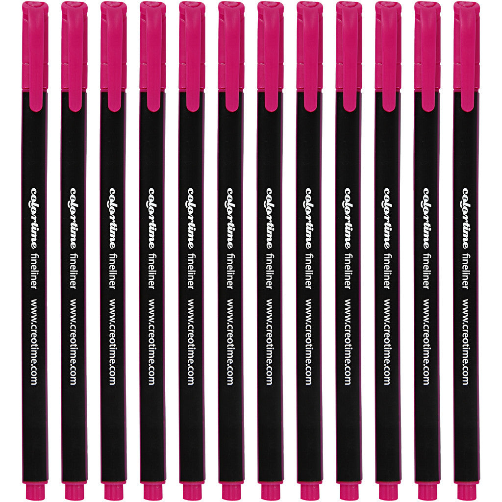 Colortime Fineliner Markers, line 0,6-0,7 mm, cyclamen, 12 pc/ 1 pack [HOB-373641]