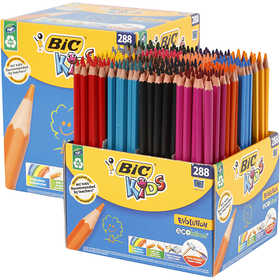 BIC Evolution Colour Pencils, L: 17,5 cm, lead 3 mm, assorted colours, 288 pc/ 1 pack [HOB-37584]