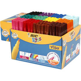 BIC Visa Fine Marker, line 1,6 mm, assorted colours, 12x24 pc/ 1 pack [HOB-37585]