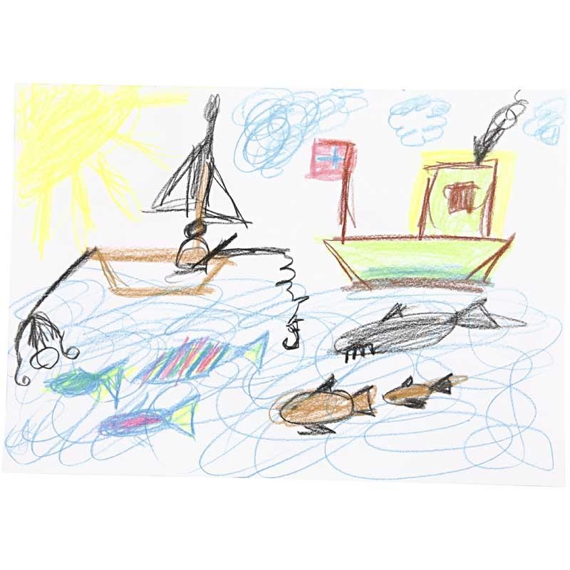 Colortime Colour Pencils, L: 17,45 cm, lead 5 mm, JUMBO, assorted colours, 12x12 pc/ 1 pack [HOB-38080]