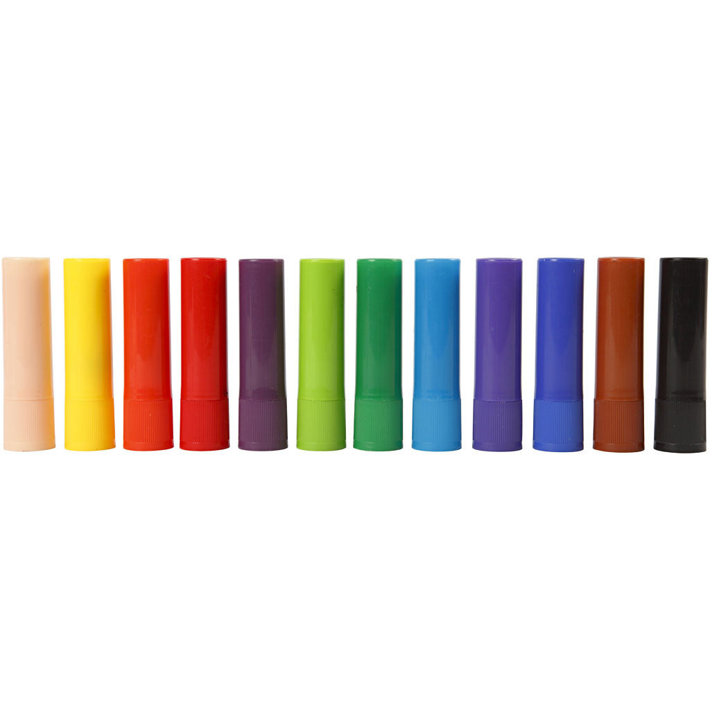 Soft Color Stick, L: 8 cm, assorted colours, 6,5 g, 120 pc/ 1 pack [HOB-38125]