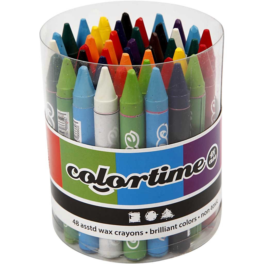 Colortime Wax Crayons, 5x48 asstd./ 1 set [HOB-38145]