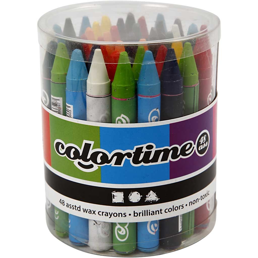 Colortime Wax Crayons, 5x48 asstd./ 1 set [HOB-38145]