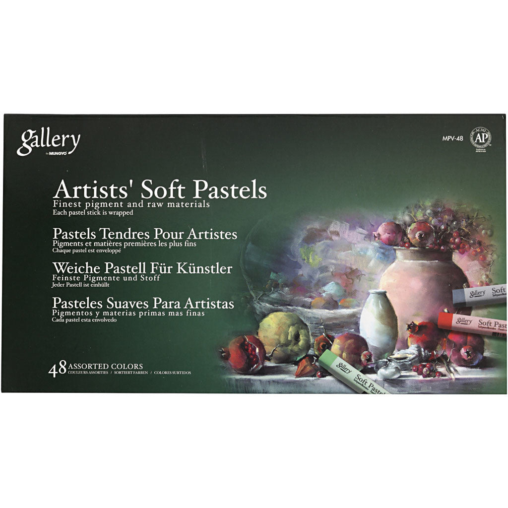 Gallery Soft Pastel Set, L: 6,5 cm, thickness 10 mm, assorted colours, 48 pc/ 1 pack [HOB-38166]