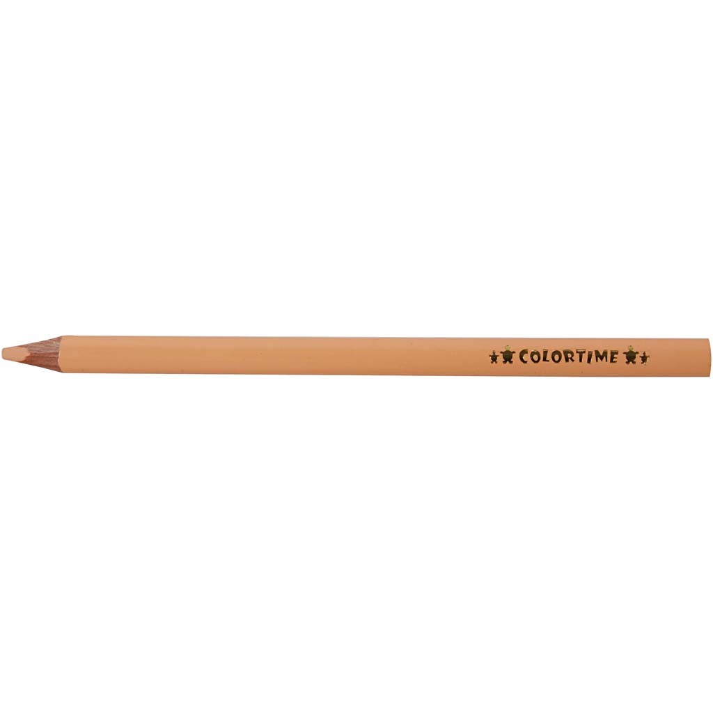 Colortime Colour Pencils, L: 17,45 cm, lead 5 mm, JUMBO, light beige, 12 pc/ 1 pack [HOB-38174]
