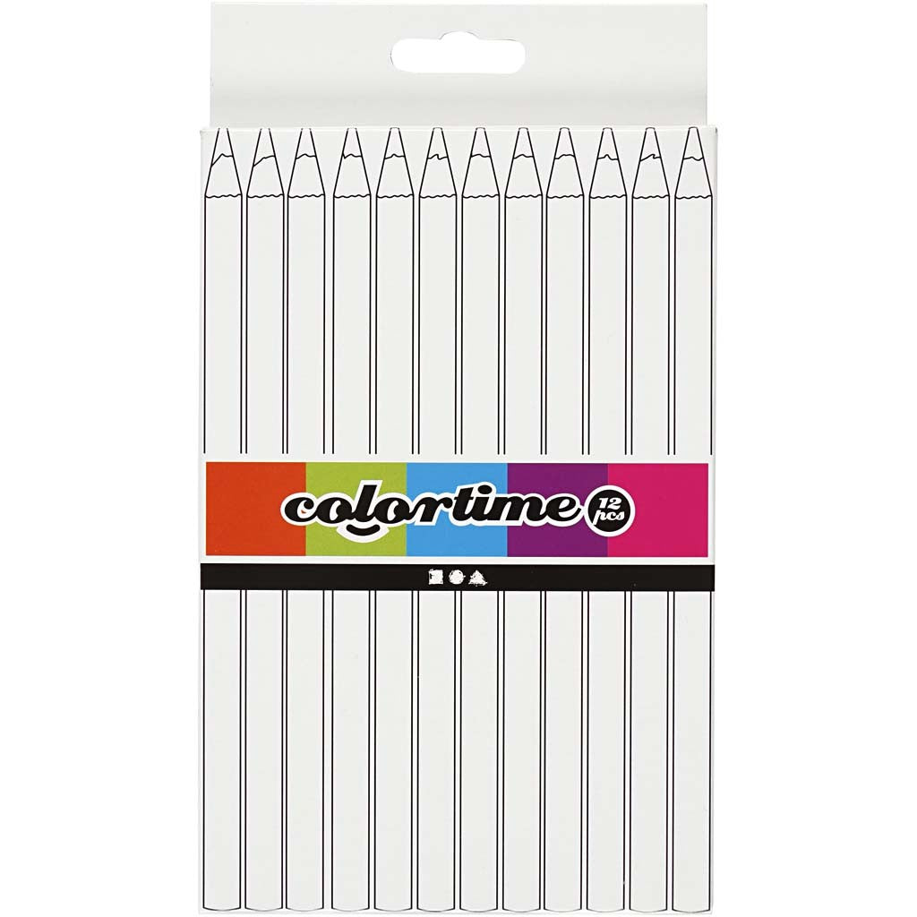 Colortime Colour Pencils, L: 17,45 cm, lead 5 mm, JUMBO, blue, 12 pc/ 1 pack [HOB-38176]