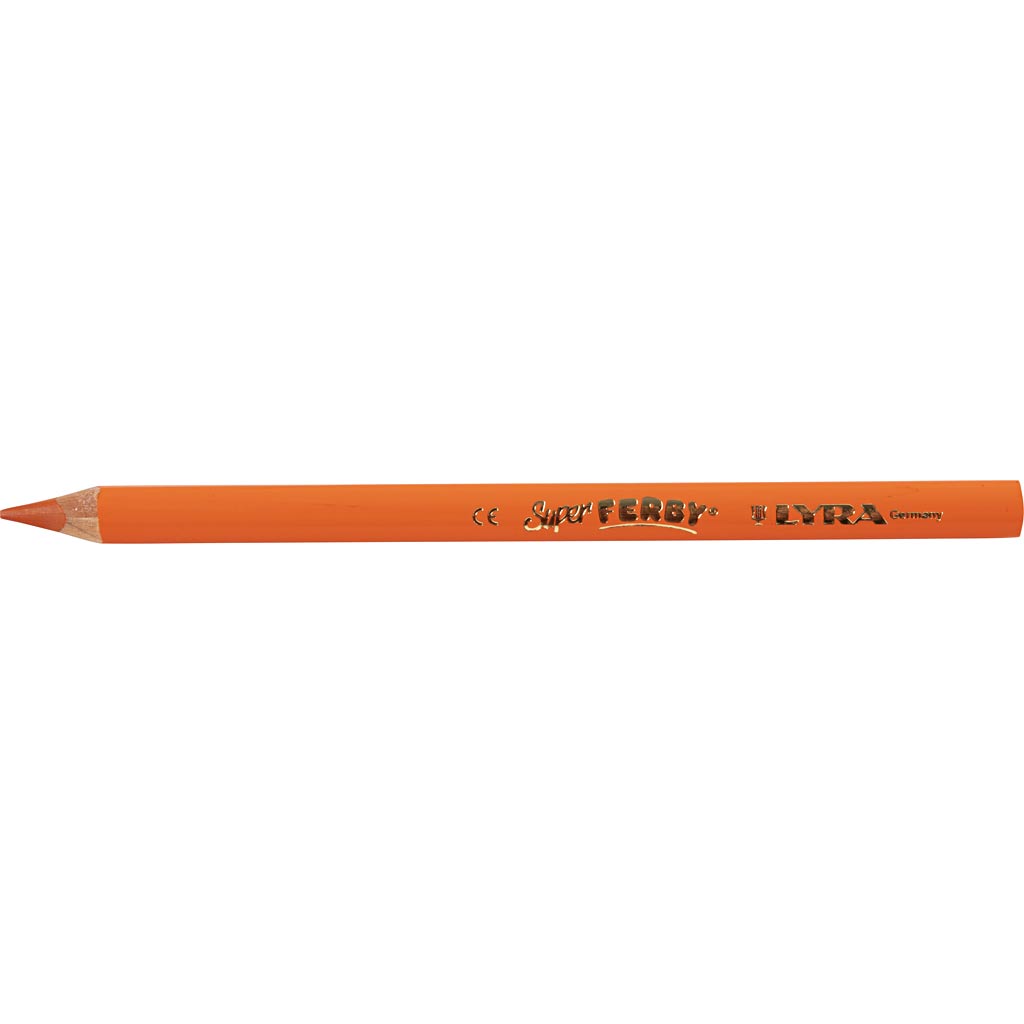 Super Ferby 1 colouring pencils, L: 18 cm, lead 6,25 mm, orange, 12 pc