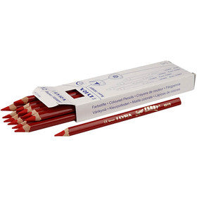 Super Ferby 1 colouring pencils, L: 18 cm, lead 6,25 mm, red, 12 pc/ 1 pack [HOB-38355]
