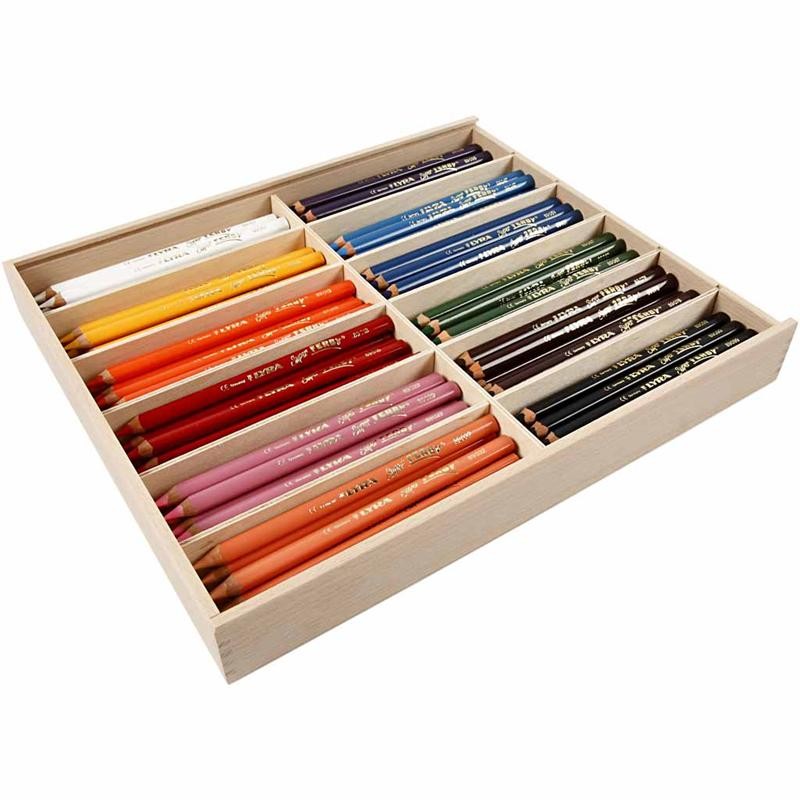 Super Ferby 1 colouring pencils, L: 18 cm, lead 6,25 mm, assorted colours, 12x12 pc/ 1 pack [HOB-38380]