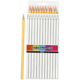 Colortime Colouring Pencils, L: 17 cm, lead 3 mm, light beige, 12 pc/ 1 pack [HOB-38574]