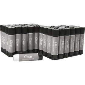 Clear Glue Stick, round, 10 g, 48 pc/ 1 pack [HOB-39040]