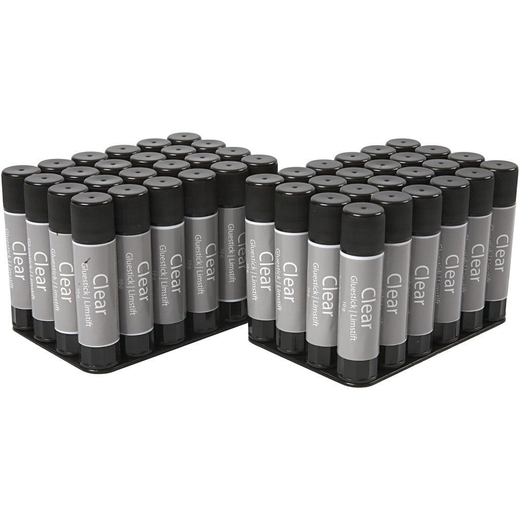 Clear Glue Stick, round, 10 g, 48 pc/ 1 pack [HOB-39040]