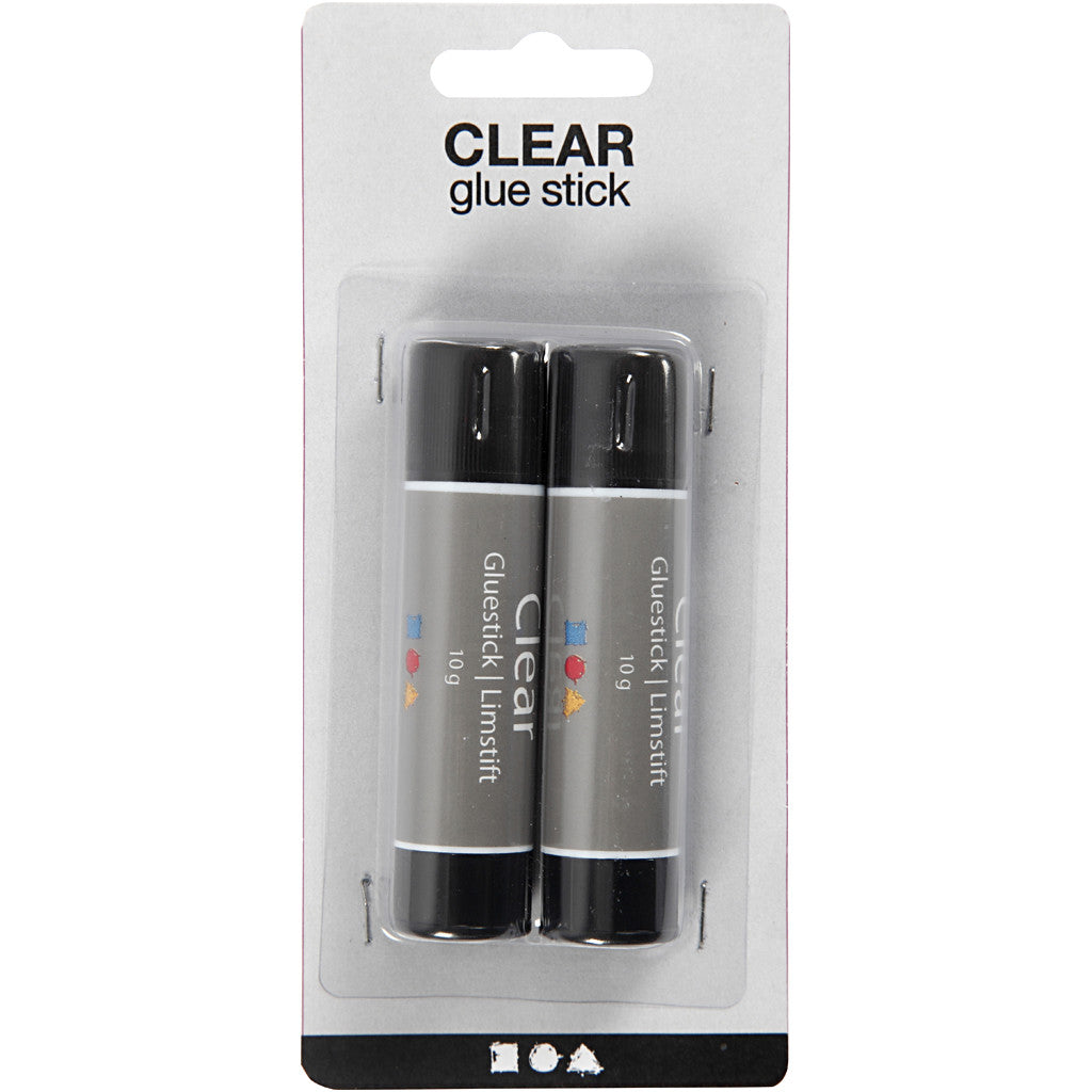 Clear Glue Stick, Round, 10 g, 2 pc/ 1 pack [HOB-390410]
