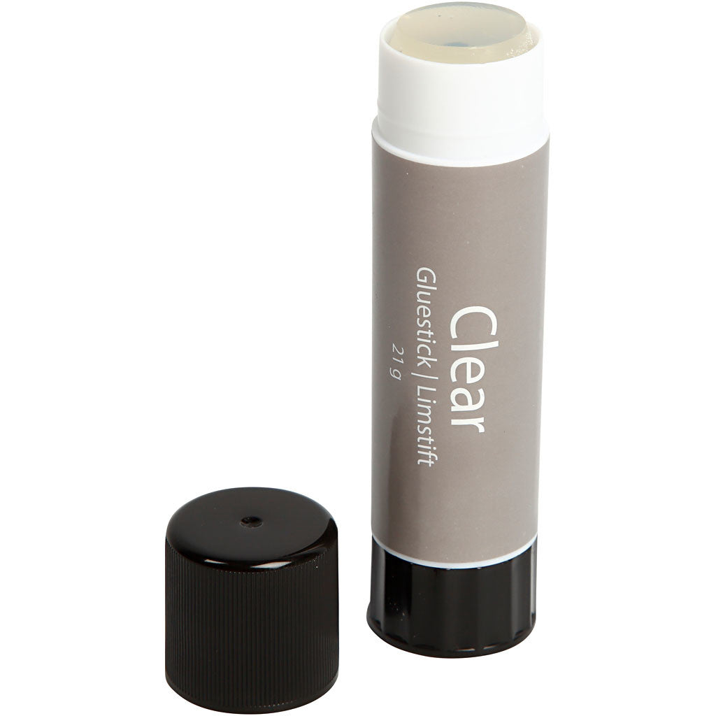 Clear Glue Stick, Round, 21 g, 1 pc [HOB-39042]