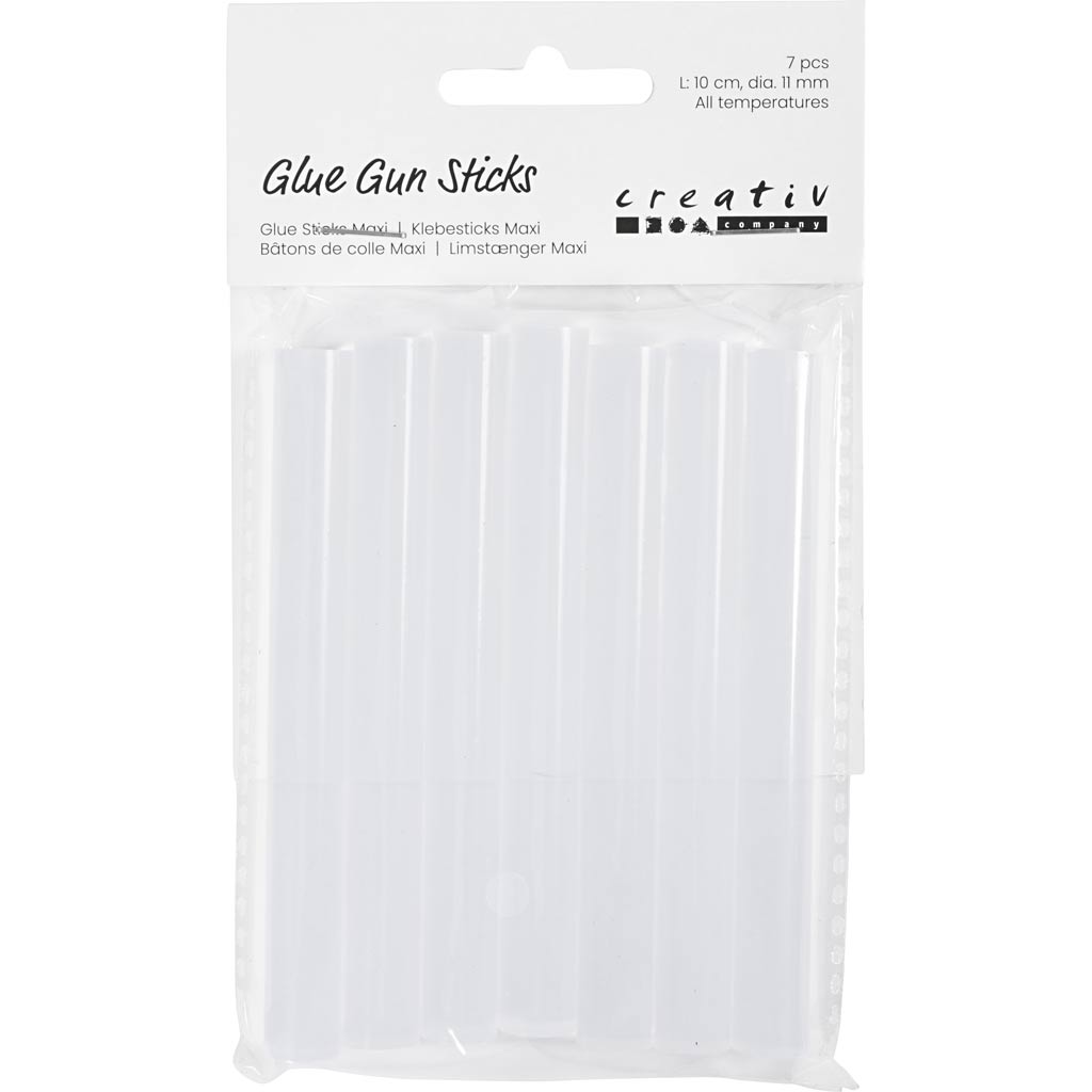Glue Gun Sticks, L: 10 cm, D: 11 mm, 7 pc/ 1 pack [HOB39138]