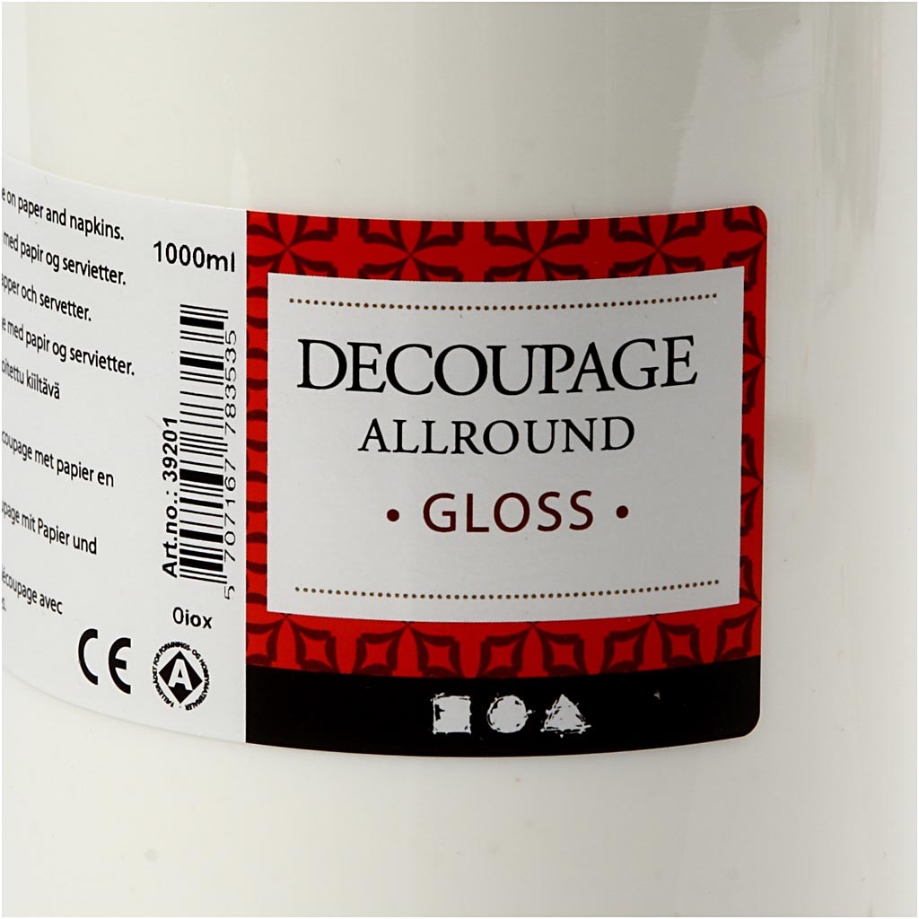 Decoupage lacquer, glossy, 1000 ml/ 1 bottle [HOB-39201]