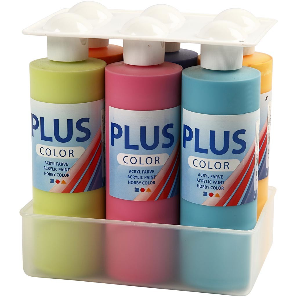 Plus Color Craft Paint, 6x250 ml/ 1 pack [HOB-39495]