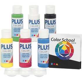 Plus Color Craft Paint, primary colours, 6x60 ml/ 1 pack [HOB-39513]