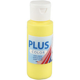 Plus Color Craft Paint, primary yellow, 60 ml/ 1 bottle [HOB-39675]