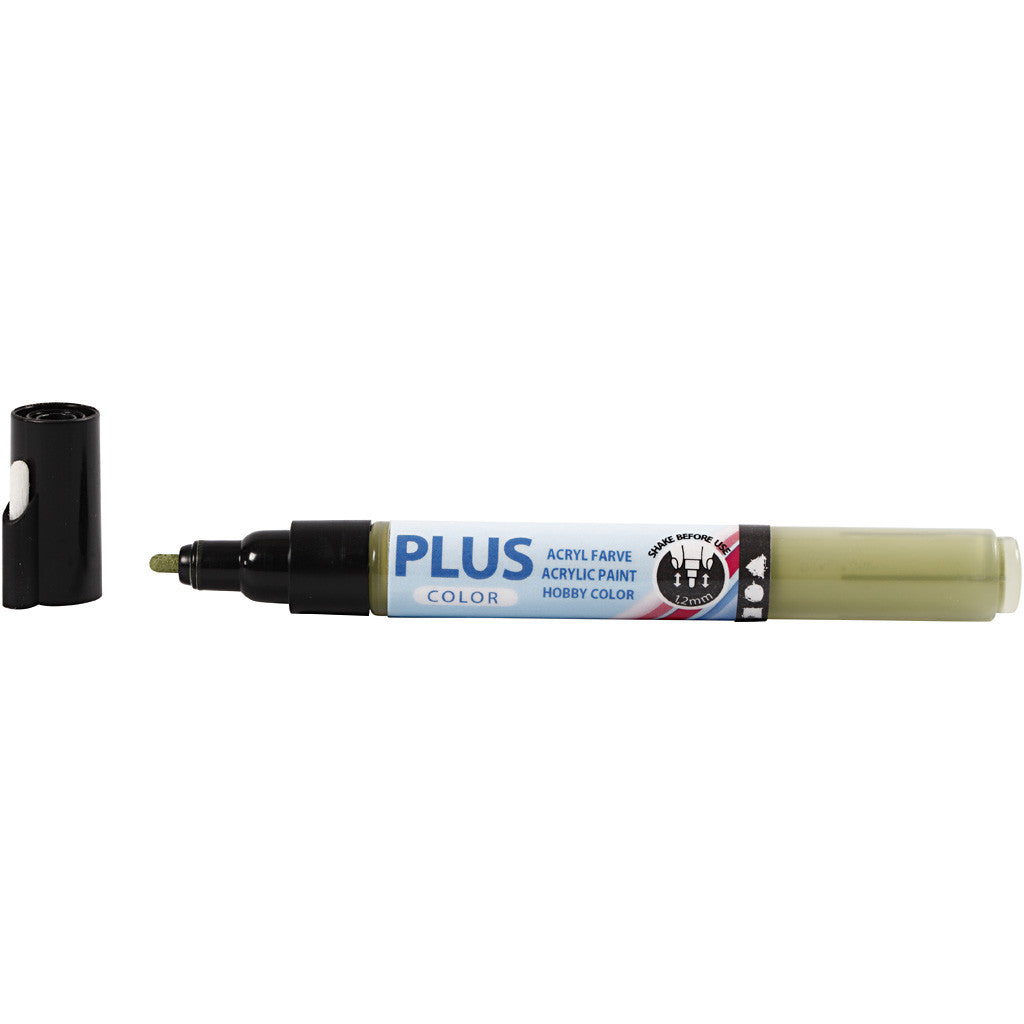 Plus Color Marker, L: 14,5 cm, line 1-2 mm, eucalyptus, 5,5 ml, 1 pc [HOB-39807]