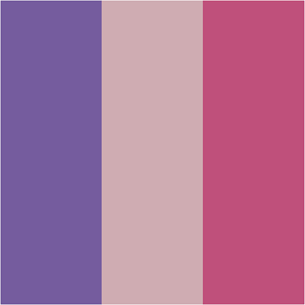 Plus Color Marker, L: 14,5 cm, line 1-2 mm, fuchsia, dusty rose, dark lilac, 5,5 ml, 3 pc/ 1 pack [HOB-39895]