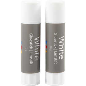 White glue stick, round, 10 g, 2 pc/ 1 pack [HOB-390440]