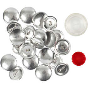 DIY Covered Buttons, dia. 22 mm, 12 pc/ 1 pack [HOB-40415]