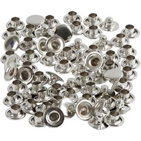 Rivets, dia. 7 mm, silver, 50 pc/ 1 pack [HOB-406130]