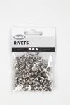Rivets, dia. 7 mm, silver, 50 pc/ 1 pack [HOB-406130]